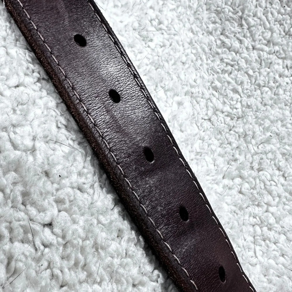 Wrangler Rugged Thick Genuine Top Stitched Leather Cowboy Western Belt  XL 46 48